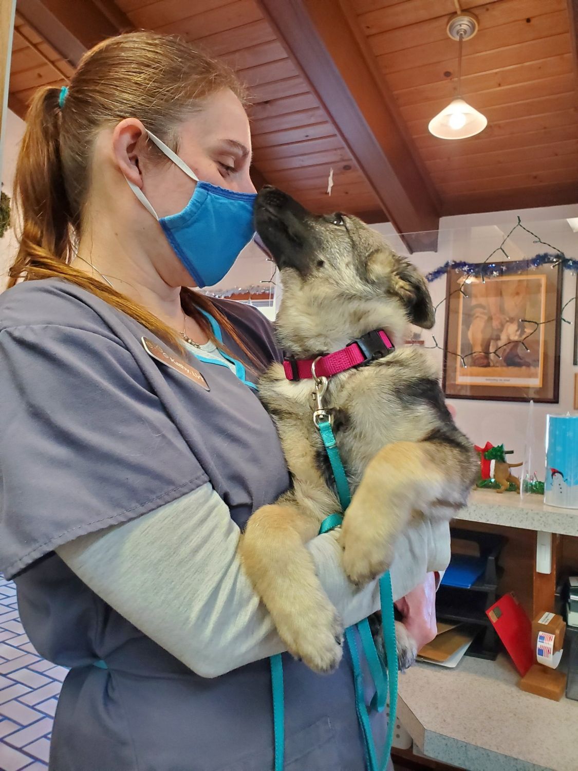 Kathy holding Puppy